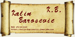Kalin Barošević vizit kartica